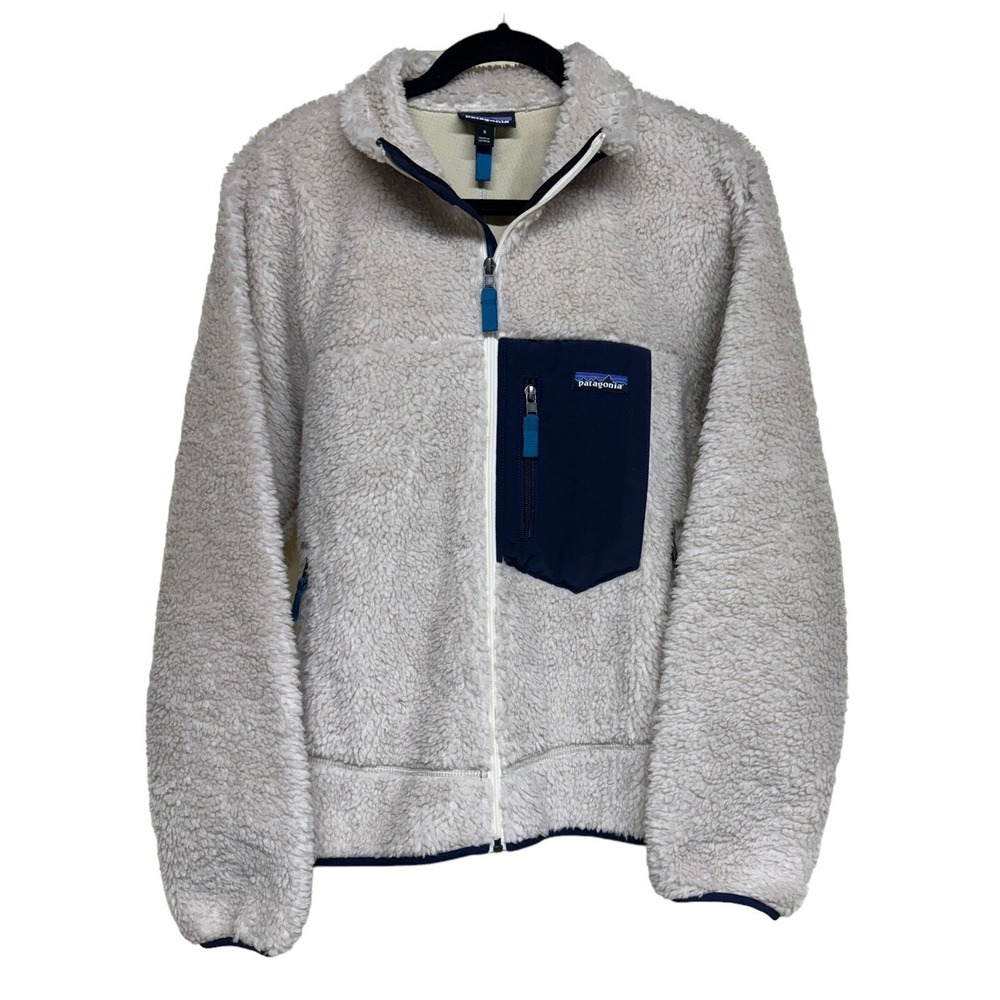 Patagonia Classic Retro-X Fleece Jacket Deep Pile Natural/Navy Men's Size Small